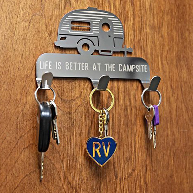 Stick-On 3-Hook Key / Leash Hanger