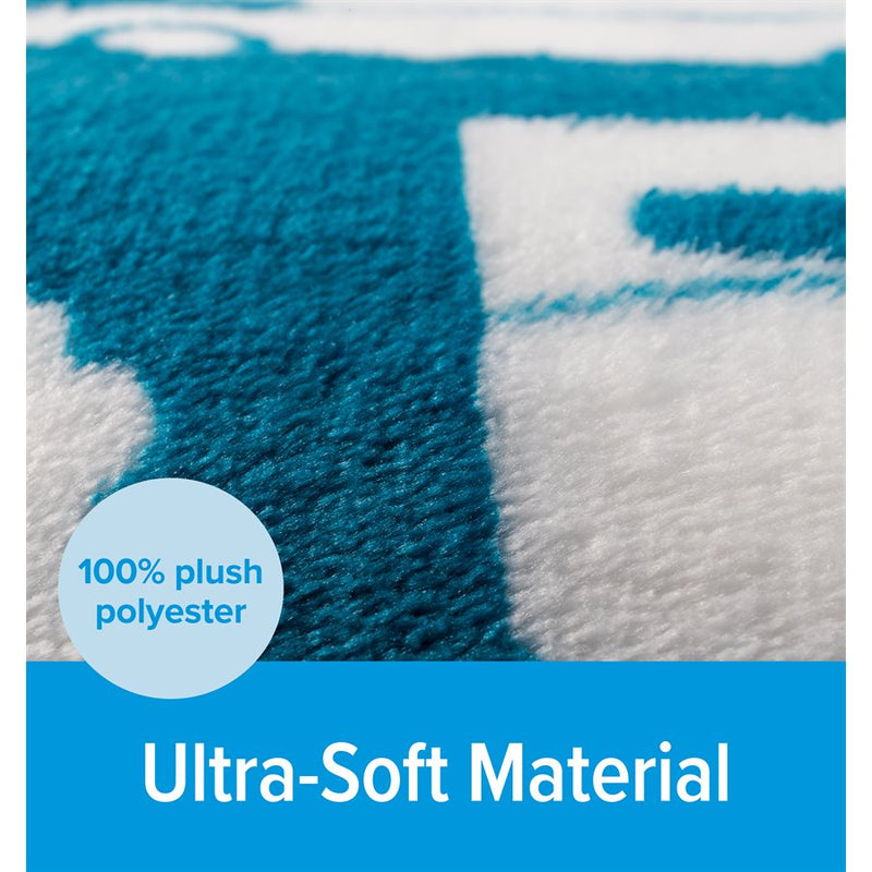 Large Blue Plush Fleece Blanket