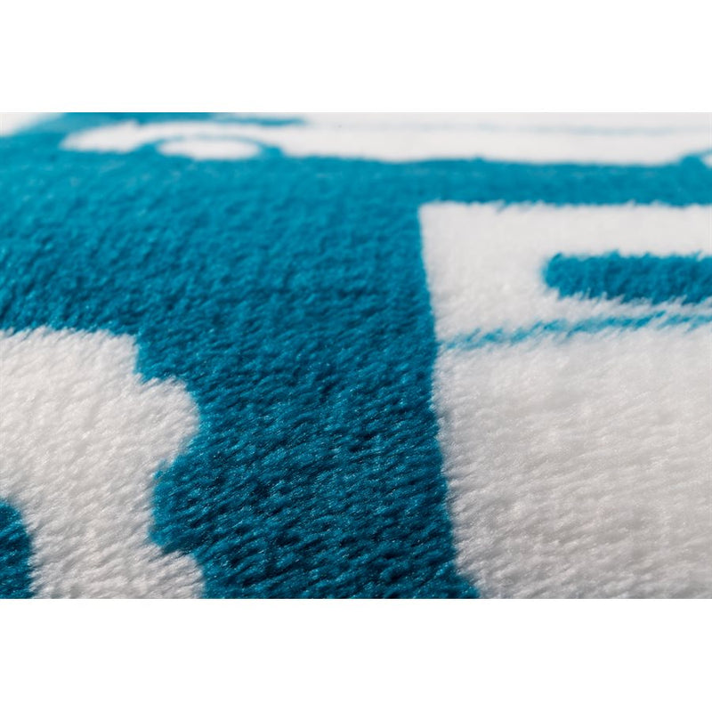 Large Blue Plush Fleece Blanket