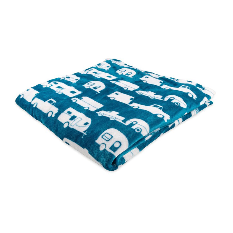 Large Blue Plush Fleece Blanket