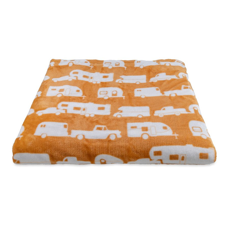 Large Autumn Gold Plush Fleece Blanket