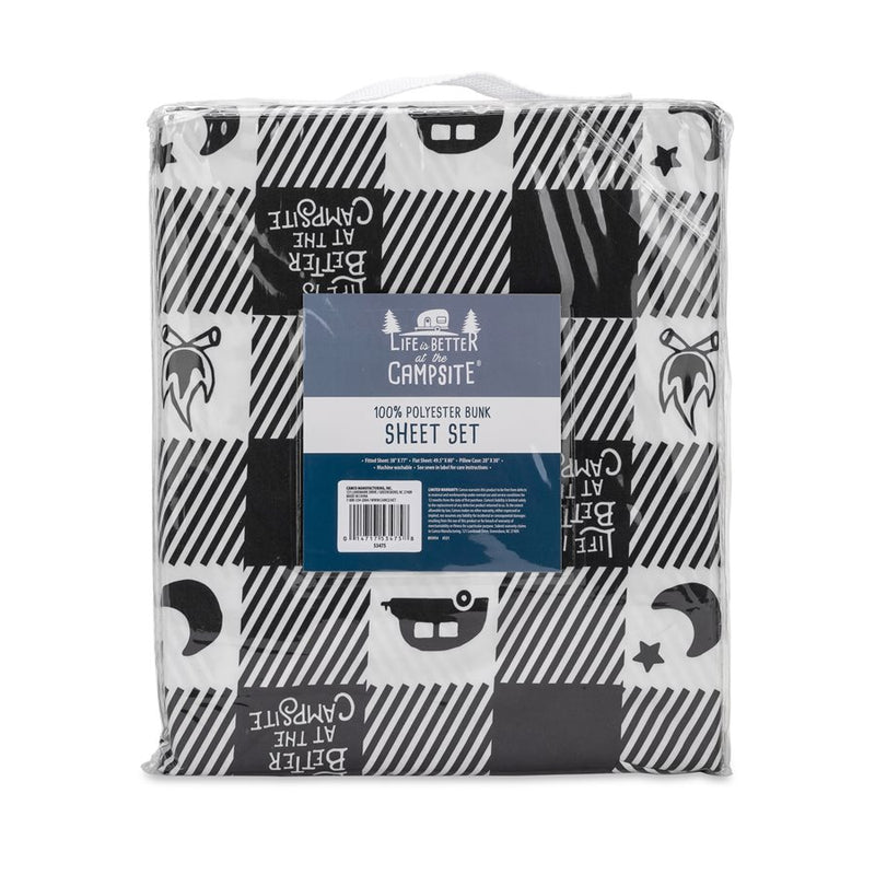 Buffalo Plaid Bunk Bed Sheet Set
