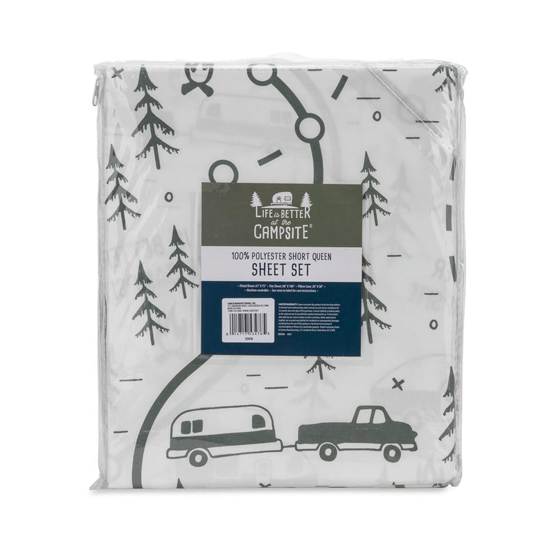 Green Queen Bed Sheet Set