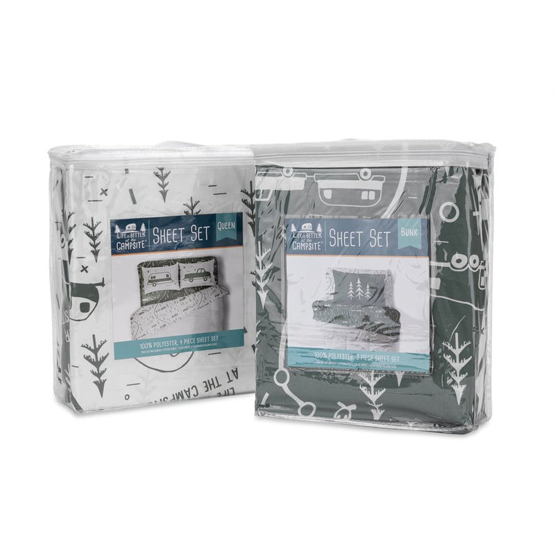 Green Queen Bed Sheet Set