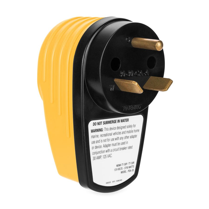 surge protector shown from the plug end