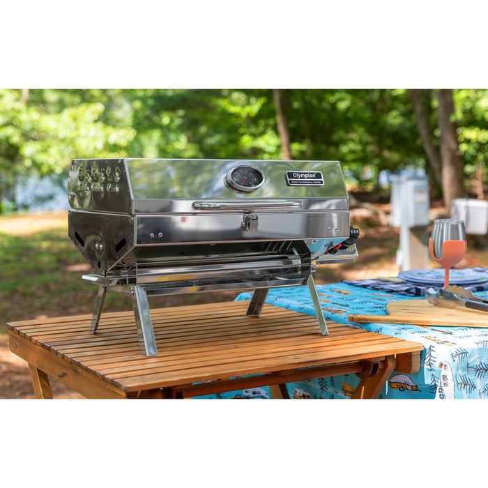 Gril à gaz portable en acier inoxydable | Barbecue charbon pour camping Gril à gaz portable en acier inoxydable | Barbecue charbon pour camping