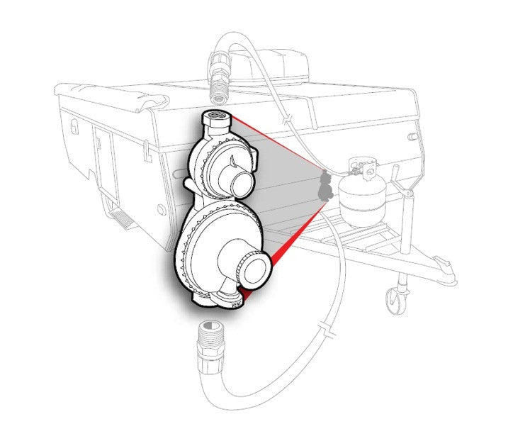 Rear Vent LP Regulator 120,000 BTU
