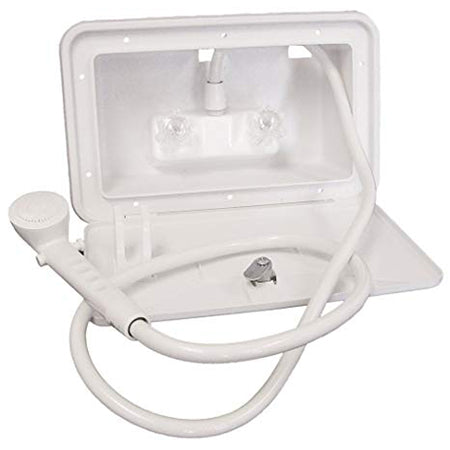 coleman fleetwood pop up camper outside shower