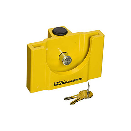camper blockhead coupler lock shown with keys