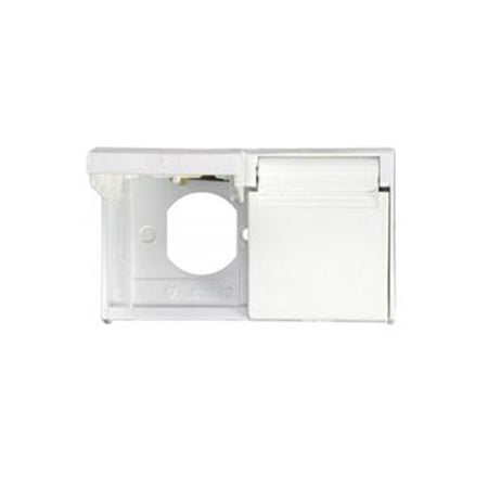 exterior outlet cover showing one lid open