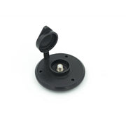 black cable tv plate with the cap open