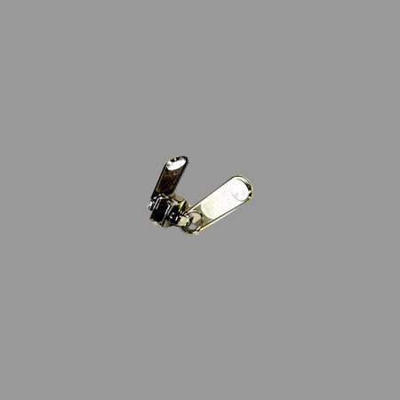 A silver zipper slider with twin handles on each side.