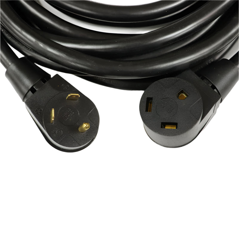 male and female ends of the extension cord
