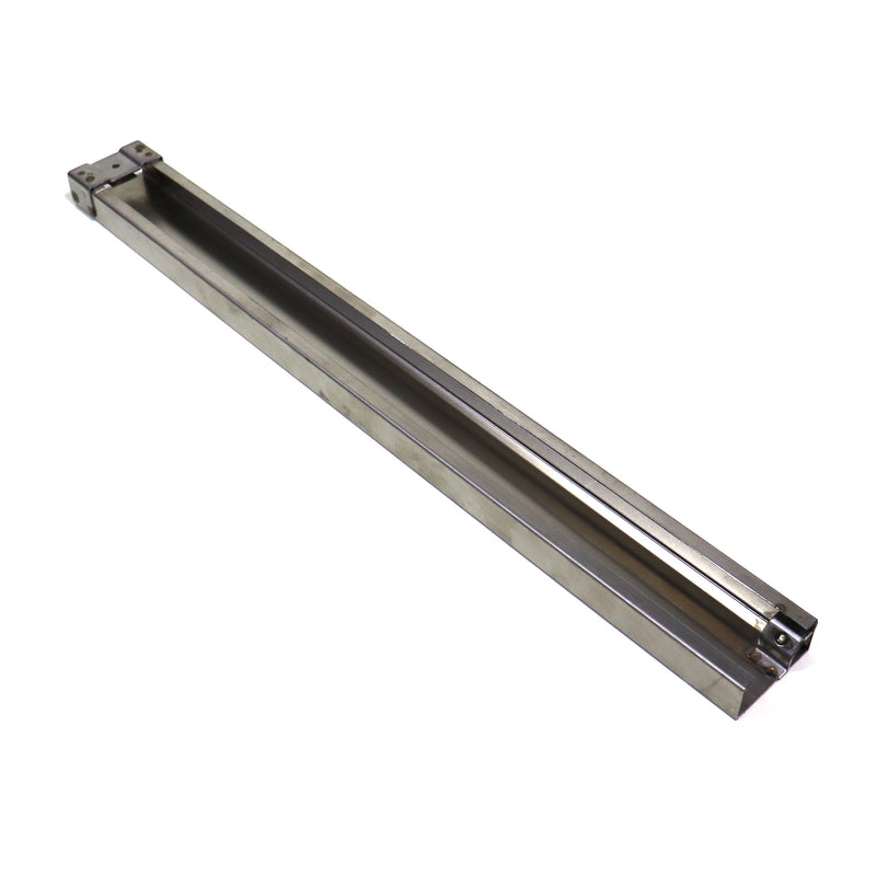 A metal 3 Stage Lift Arm, with the second section from the top, for roof lift systems, showing a silver metallic finish and multiple attachment points.