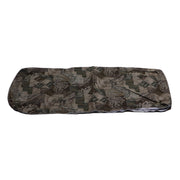 Camouflage pattern cushion cover for a 2009 Mesa RV model, with Jeter Citrus top fabric color and Brown bottom color.