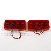 pair of led taillights on a white background