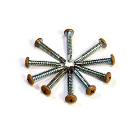 10 Pack Brown Screws