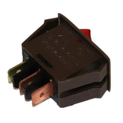 side view of a brown lighted rocker switch
