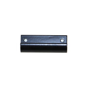 A black metal roof catch for a camper vehicle