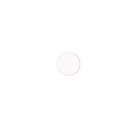 A circular white foam gasket with a self-adhesive backing, designed for use in exterior drain or fill caps.