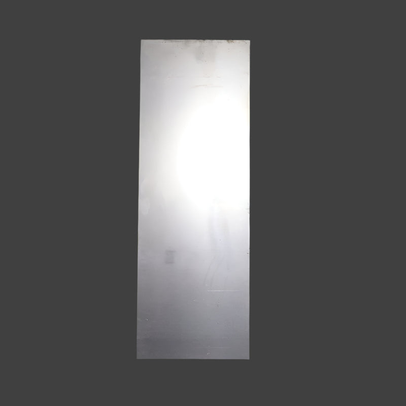 A metal pan cover for a whiffle tree system, with a smooth finish and no visible mounting holes, in a silver color.