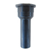 Black ABS drain pipe with female threads, designed for sink drain connections.