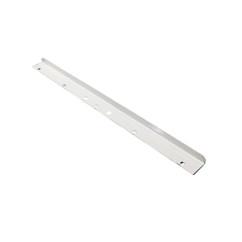 White metal door strike on a white background