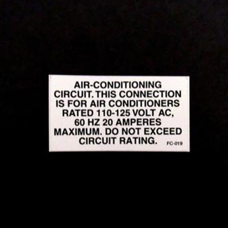 Safety Label A/C Power