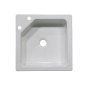 single basin white porcelain sink for campers