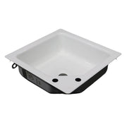 porcelain sink as shown from the side