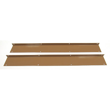 Two brown metal reinforcement panels for 1995 Pioneer series pop ups, displayed flat.