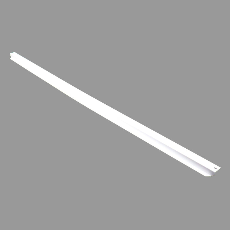 A white metal brace for roof support, typically used for air conditioner installation in recreational vehicles.