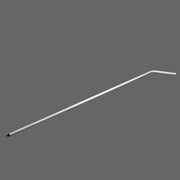 A metal tent pole with a shepherd's hook attachment, against a gray background.