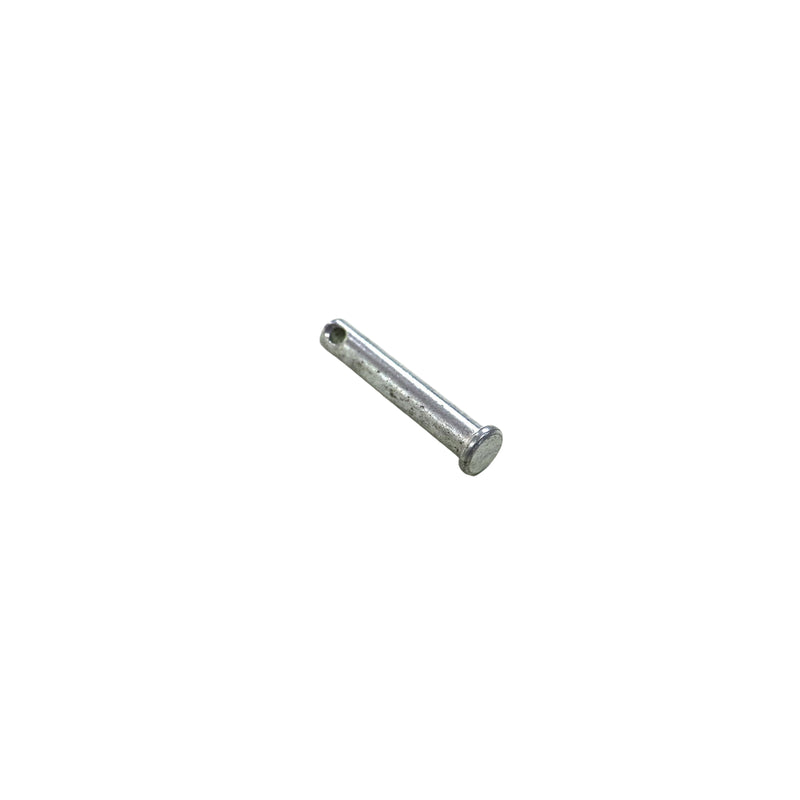 A single metal hitch pin on a white background.