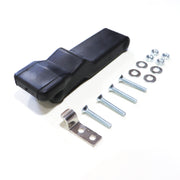 storage box latch with hardware shown from an angle