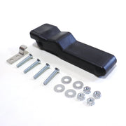 storage box latch with hardware shown from an angle