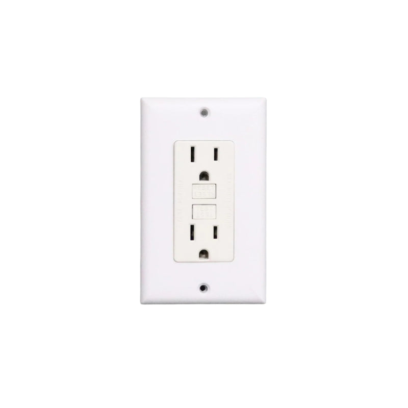 White 15 Amp GFI Outlet Used
