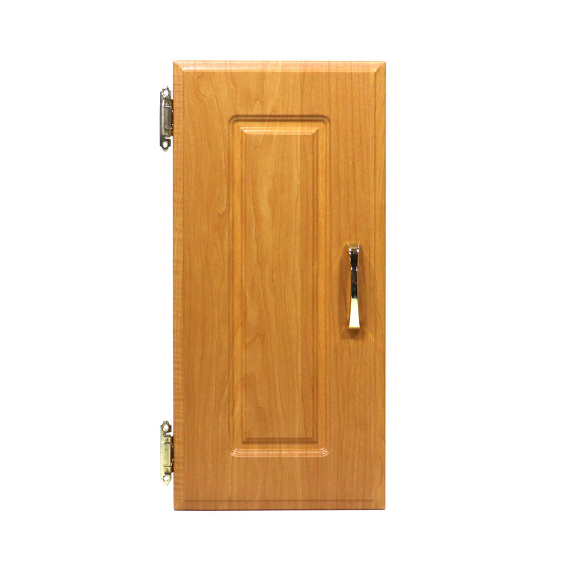 camper cabinet door in natural wood color