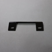 A black metal lift trim with squared lip designed to fit to the top deck of a lift.