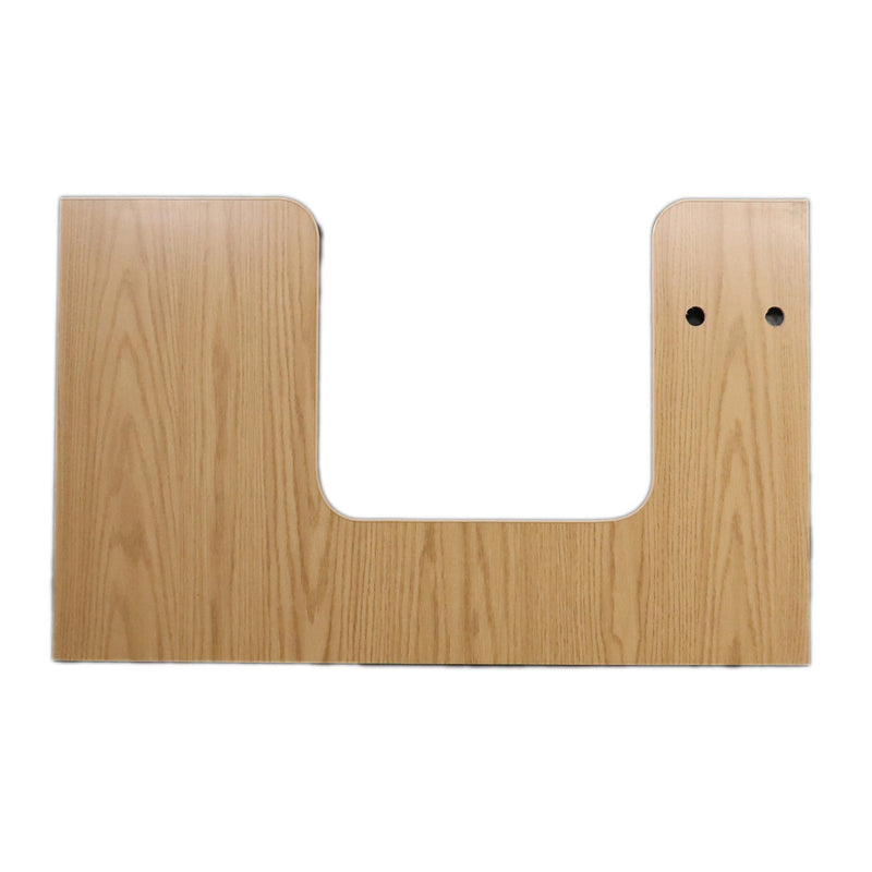A beige shower wall threshold for RVs.