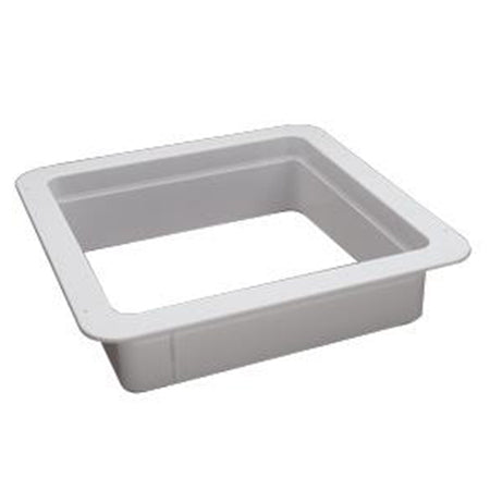 A white square-shaped inner roof vent garnish with a visible frame.