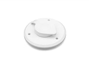 white cable tv plate with the cap closed