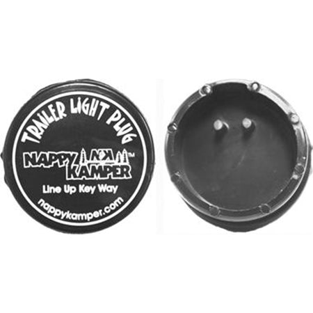 trailer light plug showing the front and back of the unit in one image