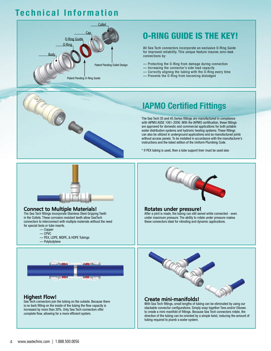 Water Line Push Lock End Stop