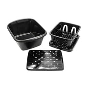 black camper dish drainer set
