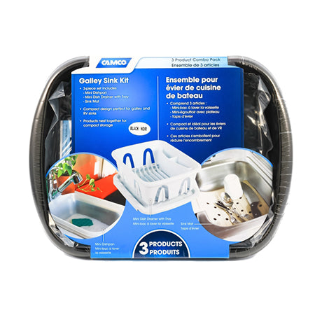 black drainer shown in the retail packaging