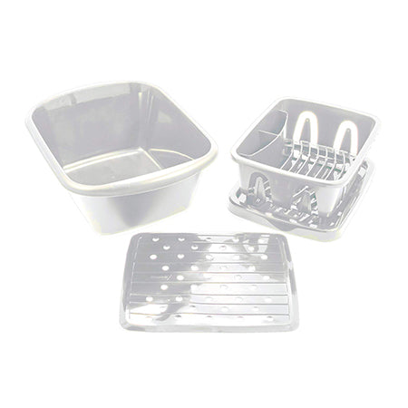 Plastic white dish dryer. Accessories for the kitchen, washing