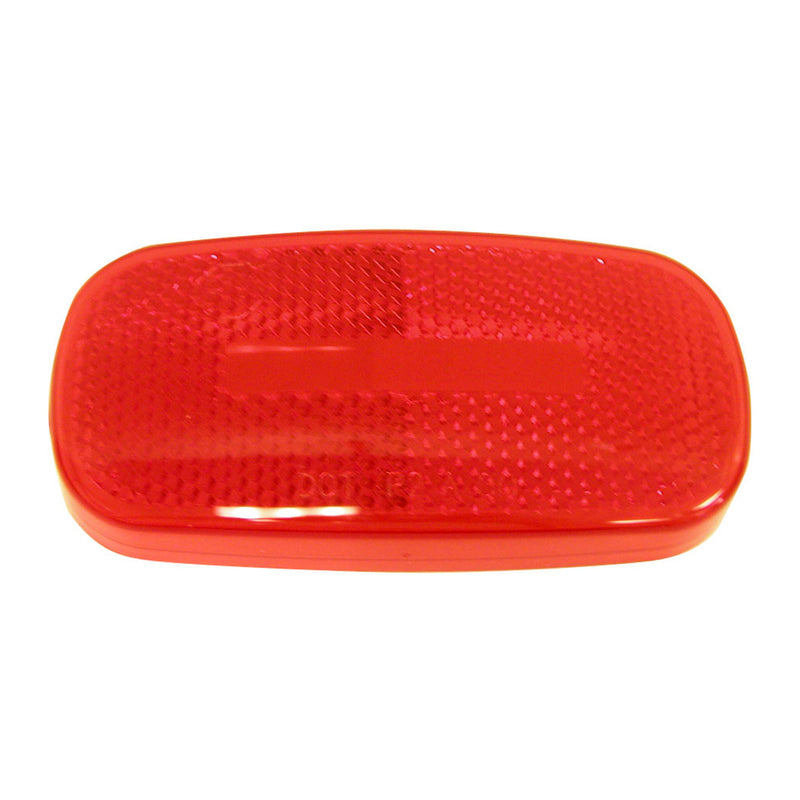 A red marker lens for a Coleman Fleetwood amber marker lamp.